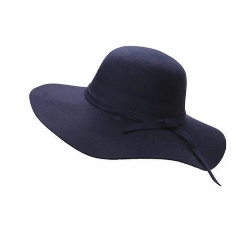 navy Осень зима лето мода Fedoras Винтаж чистый женская пляжная шляпа от солнца женский волны с большими полями шляпа от солнца Fedoras леди шляпа от солнца - Цвет: navy