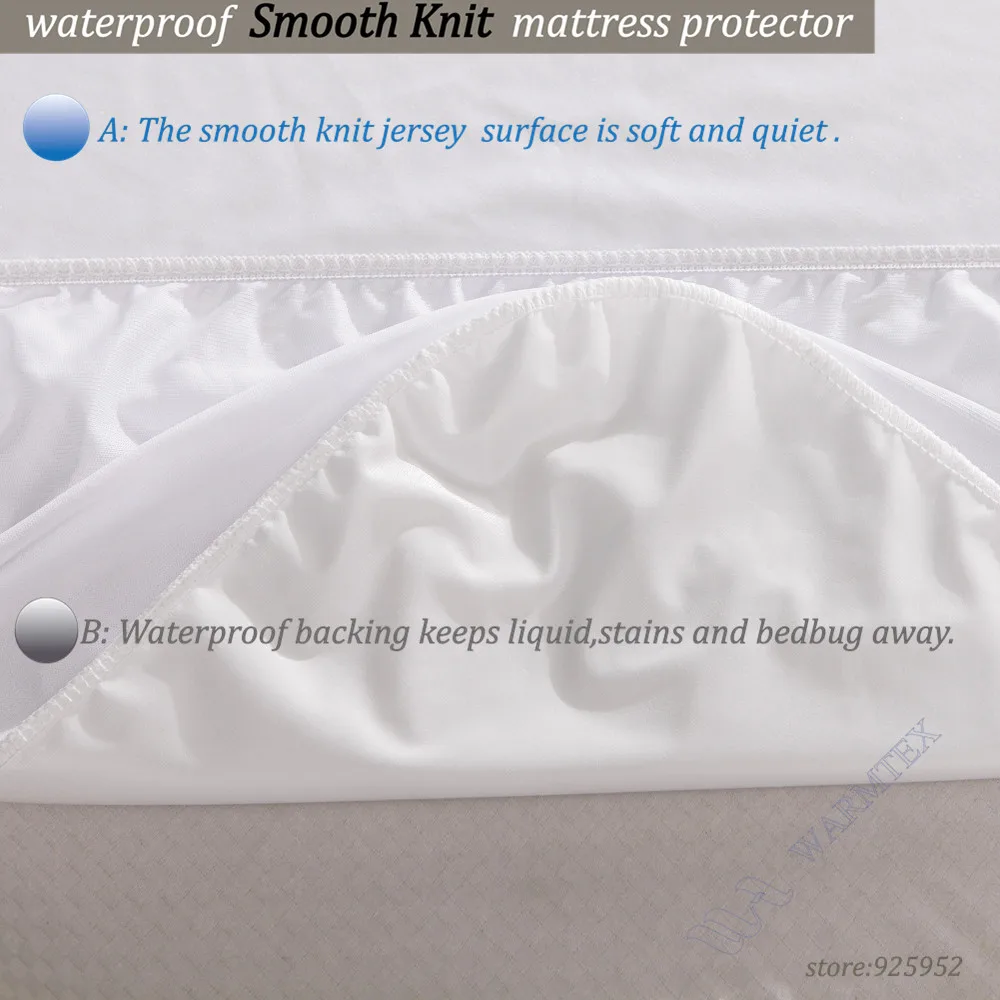 full size 140x200 smooth knit cloth 100% waterproof Mattress Cover Protector A | Дом и сад