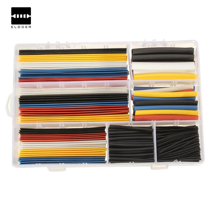

Newest 360PCS Mixed Color Polyolefin 2:1 Halogen-Free Heat Shrink Tubing Sleeving & Box Newest Hot Sale