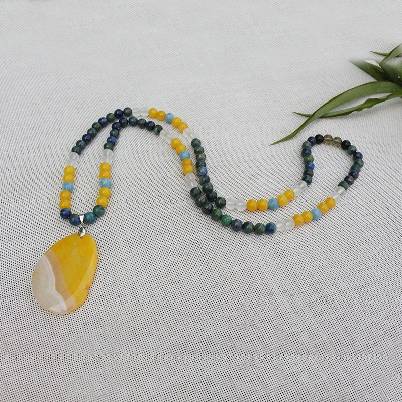 8 мм бусины Crazy Lapis и Amazonite JapaMala 108 Mala ожерелье натуральный камень медитация мантра