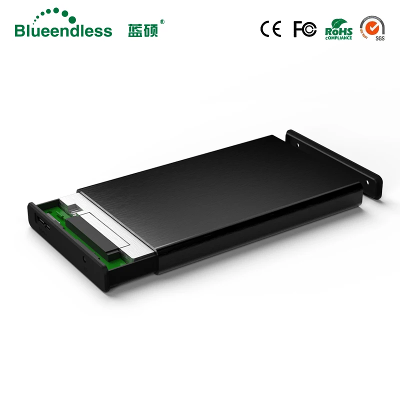 Blueendless алюминиевый 2,5 дюймовый HDD чехол USB 3,0 для Sata 6 Гбит/с высокоскоростной Чехол Поддержка UASP внешний жесткий диск для HDD SSD