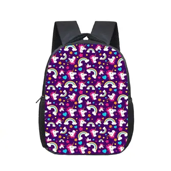 

12 Inch Kawaii Unicorn Rainbow Horse Kindergarten Infantile School Bags Bookbags Children Baby Toddler bag Kids Backpack