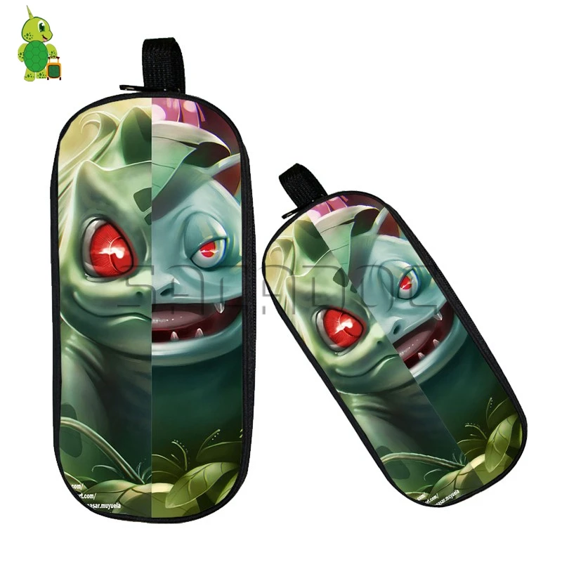 

Pokemon Bulbasaur Venusaur Split Cosmetic Case Large Capacity Storage Bags Boys Girls Kids Double Layer Pencil Case Makeup Bag