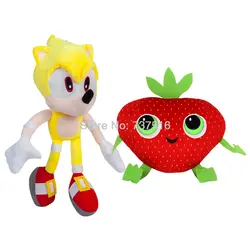 Новый Sonic the Hedgehog Fly желтый супер плюшевый Соник мягкие куклы, чучела животных детские игрушки для детей 13 дюймов подарок