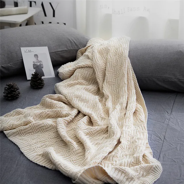 100 cotton throw couch home textile beige knitted blanket pink gray soft blandets 100cotton throw on sofa 100 100 cotton throw couch home textile beige knitted blanket pink gray soft blandets 100cotton throw on sofa 100