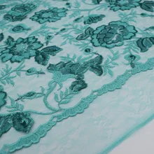 Высококачественная мятно-зеленая сетчатая расшитая блестками ткань для летнего платья tissus au metre telas shabby chic tecido vestido