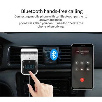 

Touch Button Hands-free Phone FM Transmitter Car MP3 LED Bluetooth Car Kit Handsfree MP3 Player Radio USB Adapter Car Charger