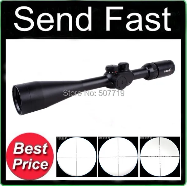 Cheap LEBO TC 6-20X50IR reticle Front Sight Rifle Scope with Free Mounts