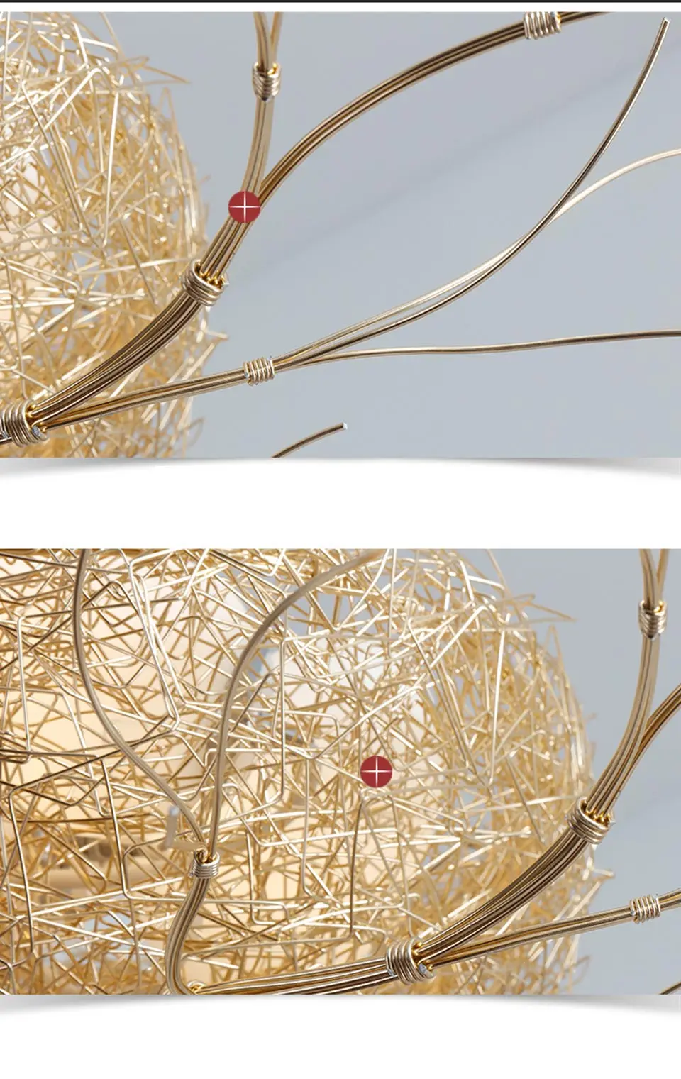 Светодиодная лампа «Птичье гнездо» современный золота Потолочная люстра Винтаж Восточная промышленная Скандинавская люстра лампа для Гостиная подвесная люстра в виде птиц