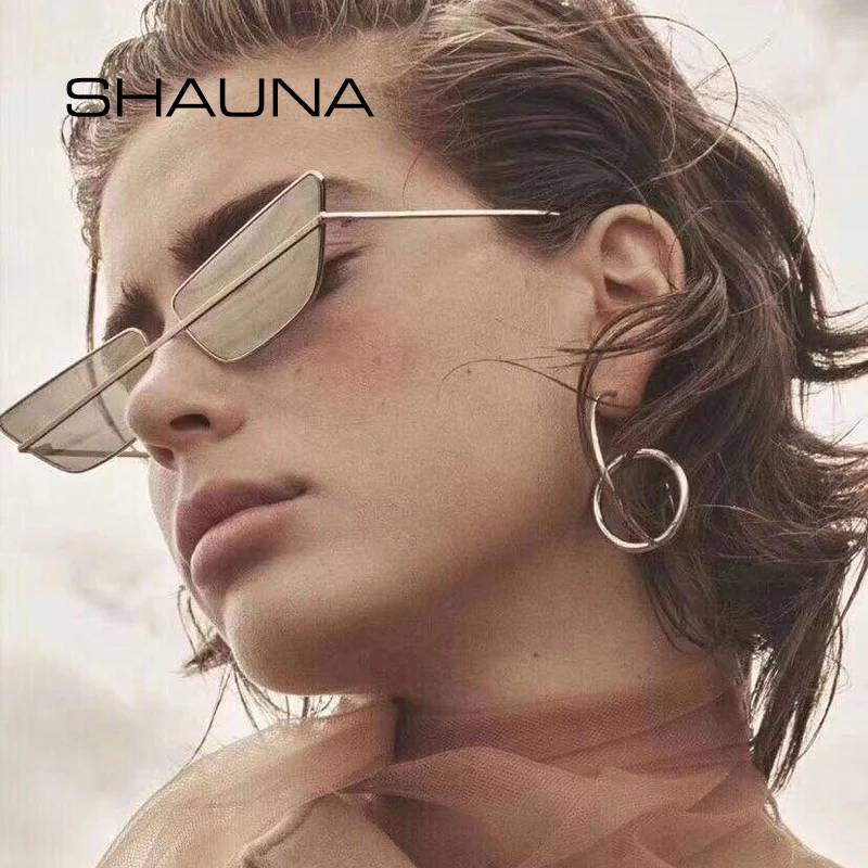 Мужские и женские очки кошачий глаз SHAUNA уникальные маленькие солнцезащитные в