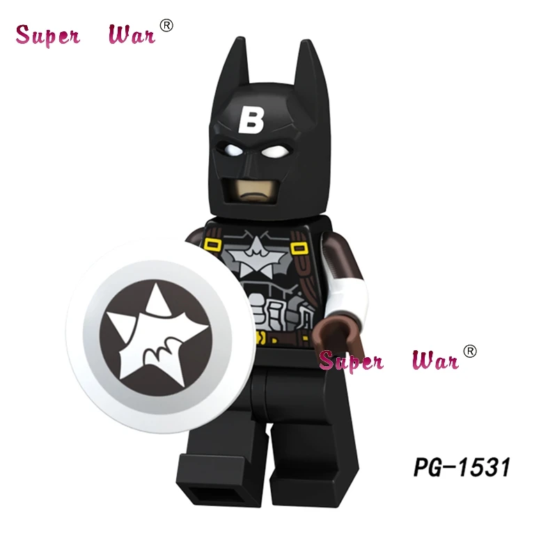 Один строительный конструктор Бэтмен Капитан Америка Rocky Big Barda Free Namor Lara Croft power Joker игрушки для детей - Цвет: PG1531