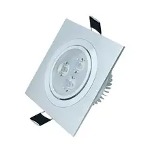 Светодиодные светильники квадратные утопленные потолочные светильники 3 Вт 5 Вт 110 В 220 В для домашнего использования точечная лампа алюминиевый чехол