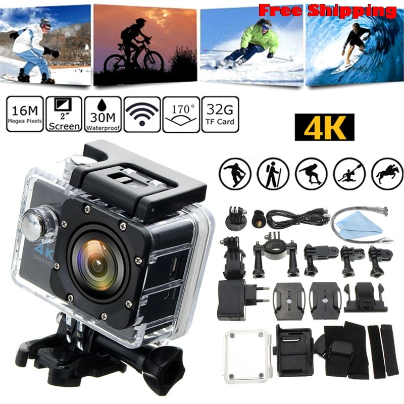 Водонепроницаемая 4K SJ9000 Wifi HD 1080P Ультра Спортивная экшн камера DVR видеокамера