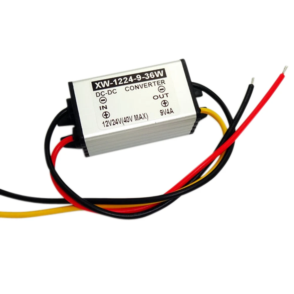

Aluminum alloy DC12V/24V(11-40V) Step Down To 9V 4A 36W Power Buck Supply Converter Regulator Module Waterproof shockproof