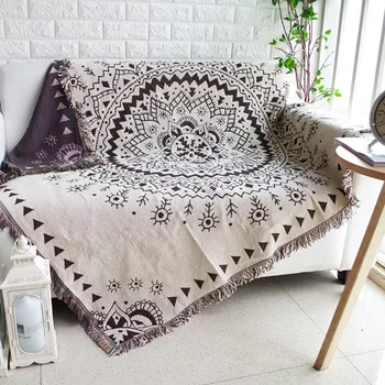 

Bohemia style double sides multi-function Mandala cotton blanket,wearable comforter,decorative sofa cover cloth, table mat
