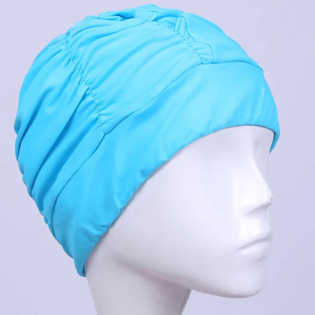 Lurehooker Protect Ears Long Hair Sports Swim Pool Hat Swimming Cap