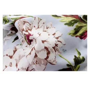 

epiphyllum printed cotton blue canvas tablecloth cushion fabric