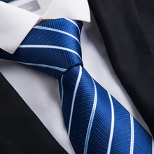 Classic 8 cm Tie for Men Striped Business Wedding Ceremony Appointment Neckties Fashion Formal Faux Silk Ties with Gift Box