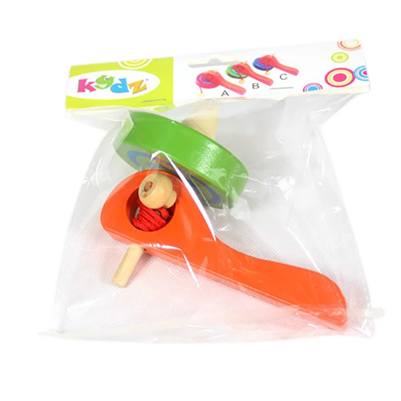 Novelty Kids Wooden Handle Pull Nut Gyro Classical Traditional Children Puzzle Multicolor Gyro Toys Random Color Novelty Kids Wooden Handle Pull Nut Gyro Classical Traditional Children Puzzle Multicolor Gyro Toys Random Color