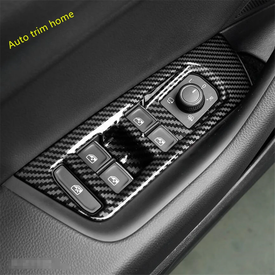 

Lapetus Door Armrest Window Glass Lift Button Panel Cover Trim Fit For Volkswagen Arteon 2018 2019 2020 Carbon Fiber ABS