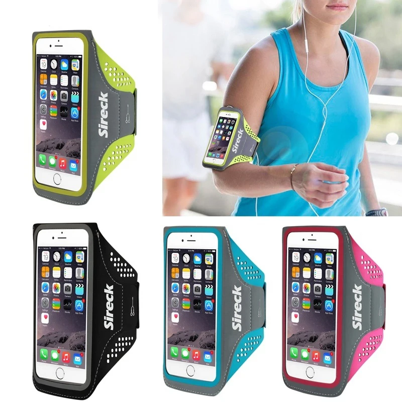 

Sireck Touchscreen 5" 5.8" Sport Gym Armband Case Cover Running Jogging Armbag Phone Holder For iPhone Samsung Huawei