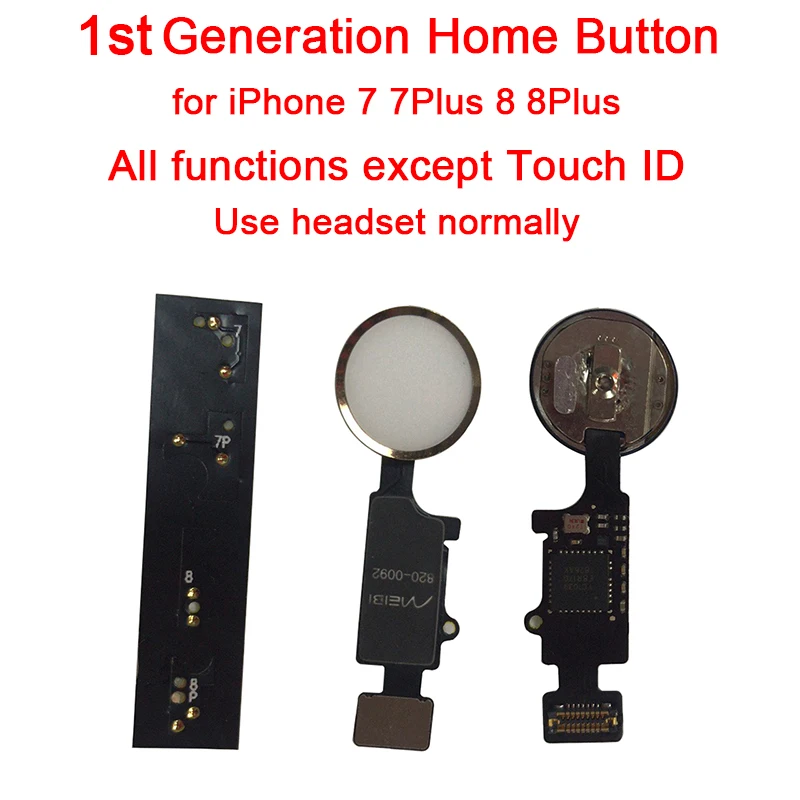 

1Set New Replacement Parts for iPhone 7 8 Plus Return Function Home Menu Button Key Flex Cable Assembly