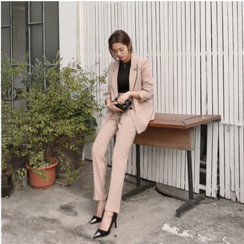 Stylish simplicity female career suits female suit casual fashion new