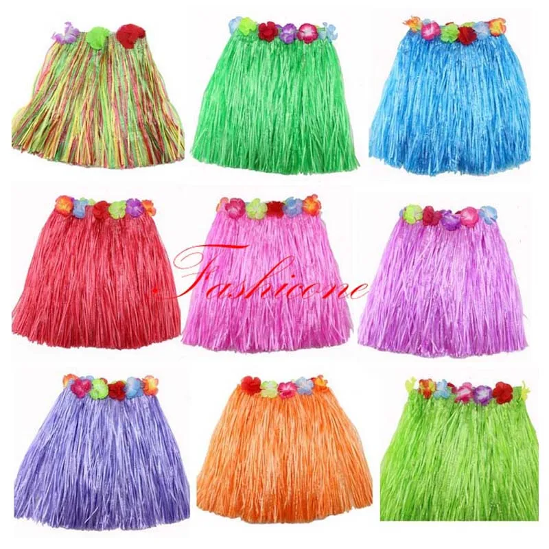Детская Гавайская юбка костюм Тропическое платье Hula Luau Leis трава вечерние нее