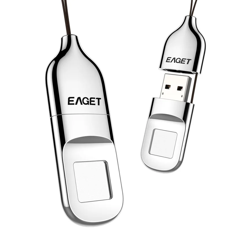 Eaget USB флеш-накопитель 32 ГБ, шифрование отпечатков пальцев, флеш-диск, флешка 64 ГБ, высокотехнологичная Защитная флешка, USB флешка для бизнеса