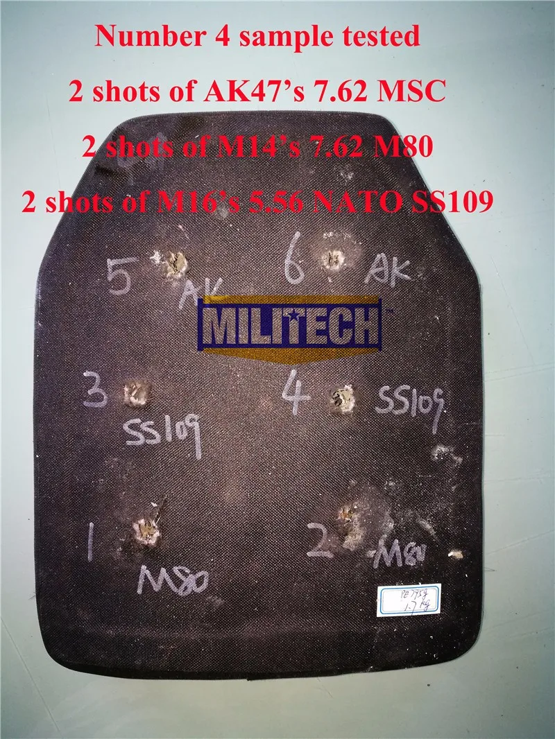 MILITECH SIC& PE NIJ уровень 4 пуленепробиваемая пластина NIJ IV автономная баллистическая панель NIJ уровень 4 M2AP 30,06 панель