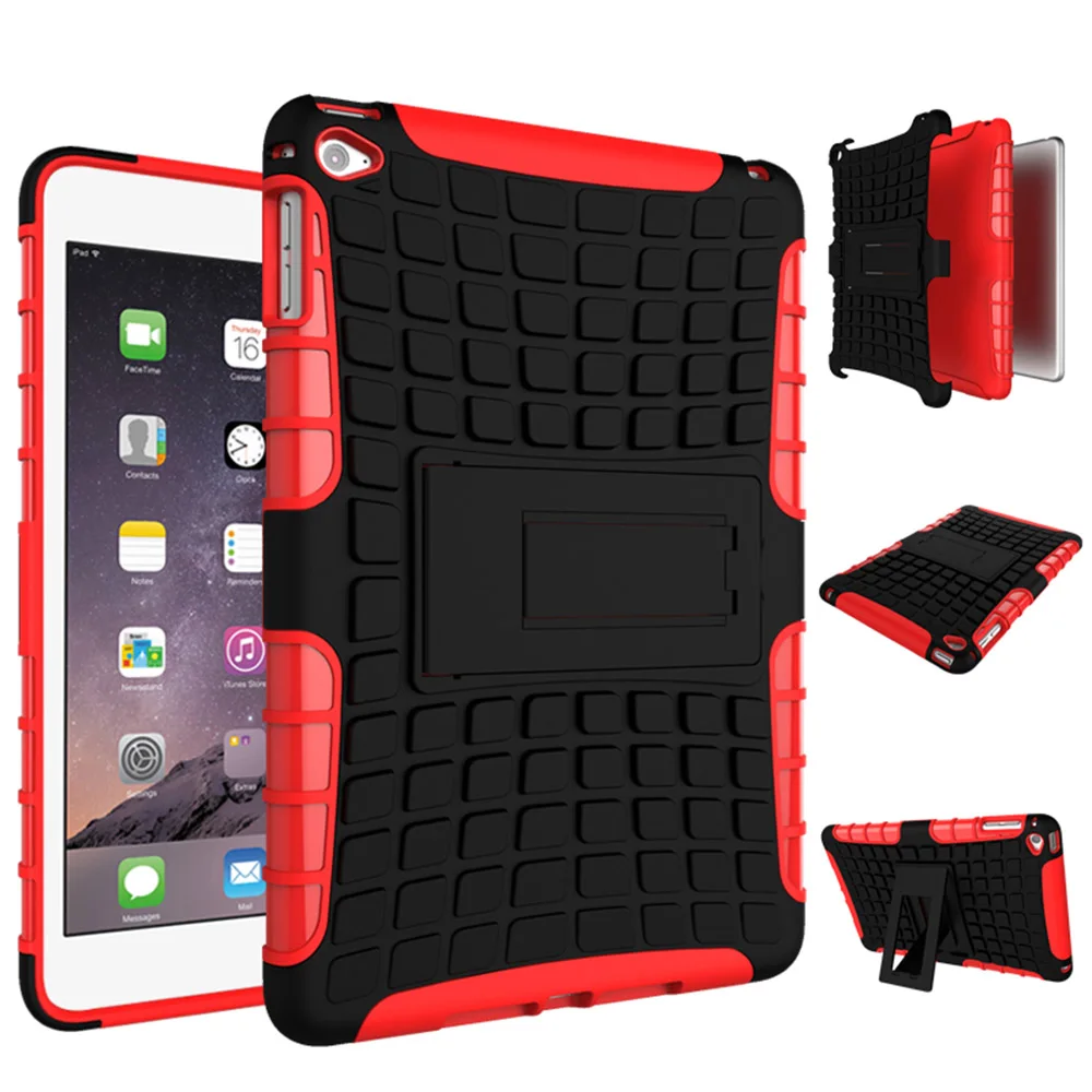 

For iPad Mini 4 Cover 2 in 1 Hybrid Combo Armor Case Shockproof with Stand Holder for iPad Mini 4 Tablet