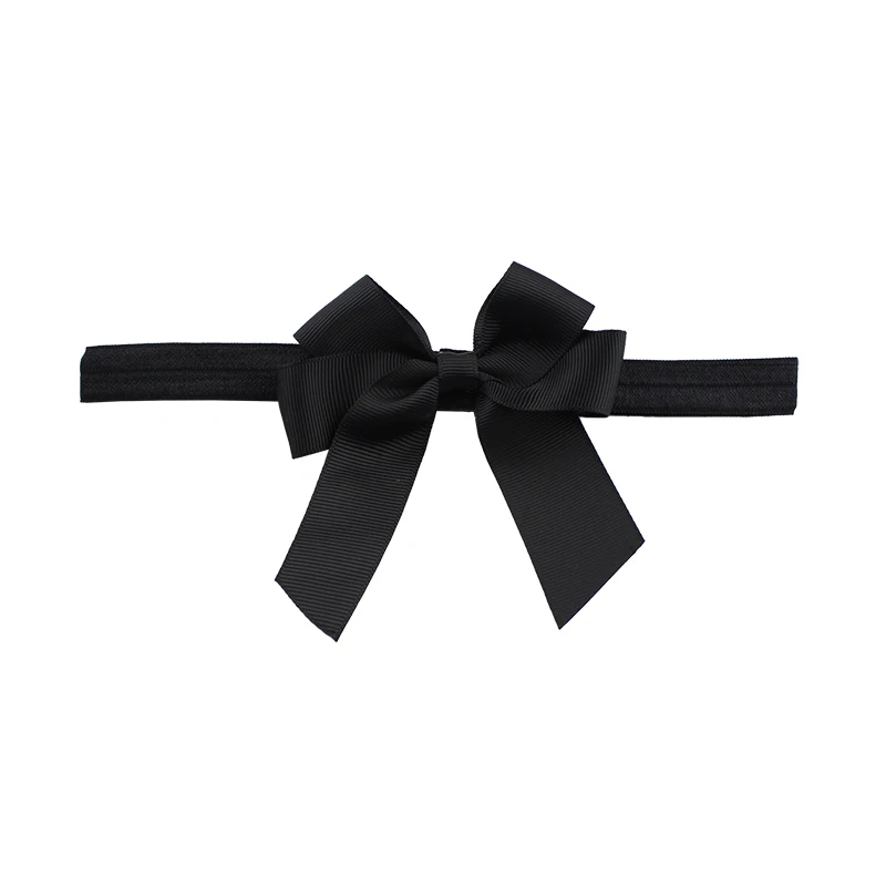 Colors Ribbon Headband Solid Candy Color Baby Kids Girls Mini Bowknot Hairband Elastic Headband Hair Accessories  (5)