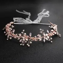 Модный цветочный обруч ручной работы женская свадебная прическа для выпускного вечера аксессуары украшения для волос Стразы