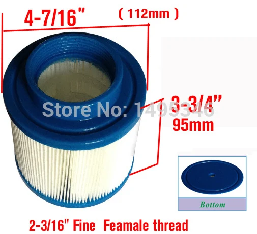 

Cartridge filter and spa filter for Sunshine Spa, size 4 7/16inch x3 3/4inch