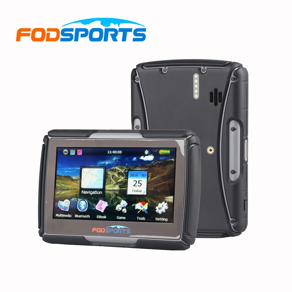 Fodsports IPX7 водонепроницаемый мото rcycle gps 4 3 дюймов FM bluetooth Мото rbike навигатор 8G 256MB ram