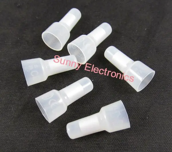 (100) Closed End Cap 22 16 Gauge Crimp Wire Connector Car Audio Alarm