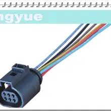 Longyue 10 шт. Сенсор NTK Соединительный разъем для проводов 1J0973713 VW Стиль O2 датчик 6 способ адаптер помощью соединительного 15 см провода