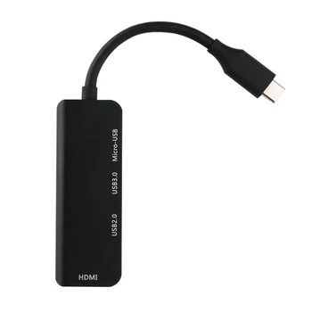 

HOT-Hub Tpye-C To Micro-Usb 3.0 2.0 Hdmi Thunderbolt 4 Port Splitter Adapter Compatible For Macbook Pro Samsung Galaxy S9/S8/N