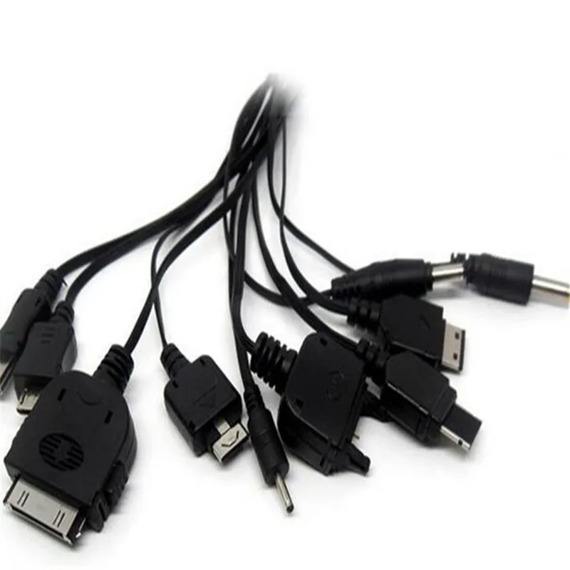 Effelon المحمول شاحن هاتف خلوي متعدد 10 في 1 العالمي متعدد وظيفة هاتف محمول لعبة USB كابل شحن شاحن