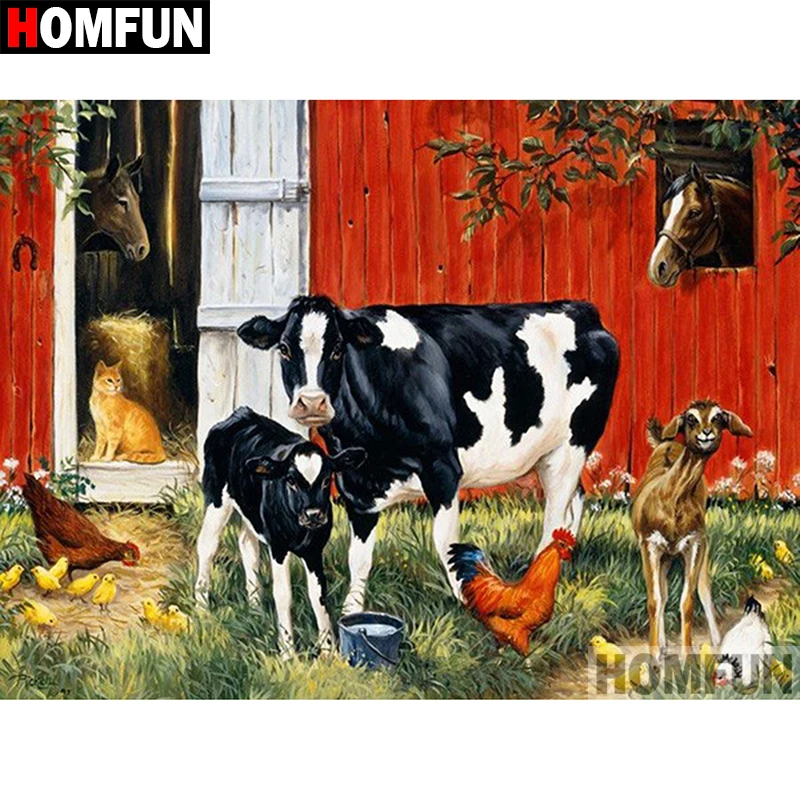 Алмазная 5D картина HOMFUN сделай сам полноразмерная/круглая вышивка крестиком