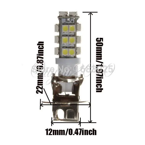 Лучшая цена Белый H3 28 светодиодный 3528 SMD машина автомобиль свет Главная фара Туман Глава автоматическая лампочка DC12V