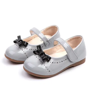 

Brand Kids Girls Shoes Cute Bow Little Kids Shoes For Girls Leather Soft Children Princess Dance Party Shoes Girl Size 26-36