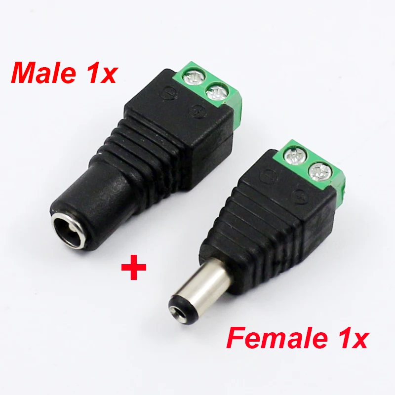 

ATORCH DC 12V 5.5mm Power Jack Plug Male and female Removable Terminal Block 2.1mm Adapter Connector