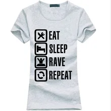Eat Sleep Game print Kawaii Women T-Shirt 2016 summer Casual cotton funny tee shirt femme fashion brand harajuku slim punk tops