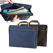 Teacher/Husband/Dad Waterproof Brand A4 Paper File Folder Bag Casual Work Book Magazine Documents Zip Bag With Handle Black Blue