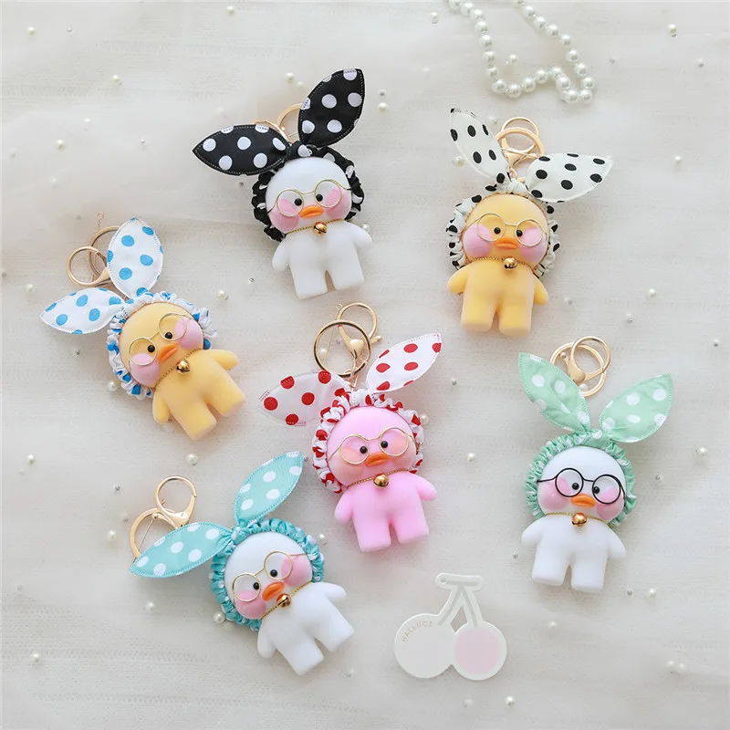 Новое поступление милый брелок утка 15 см Kawaii Cafe Mimi желтая фигурка брелоки сумки
