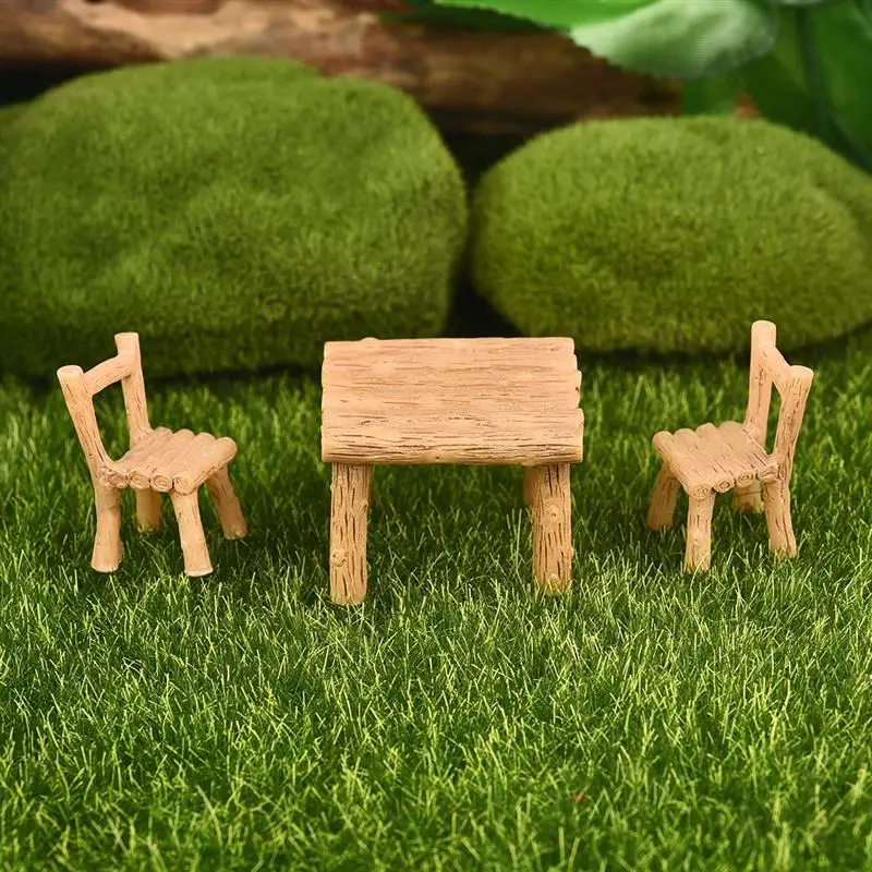 

Desk Chair Miniatures Figurines Jardin Terrarium Decor Home Bonsai Ornaments Moss Micro Landscape