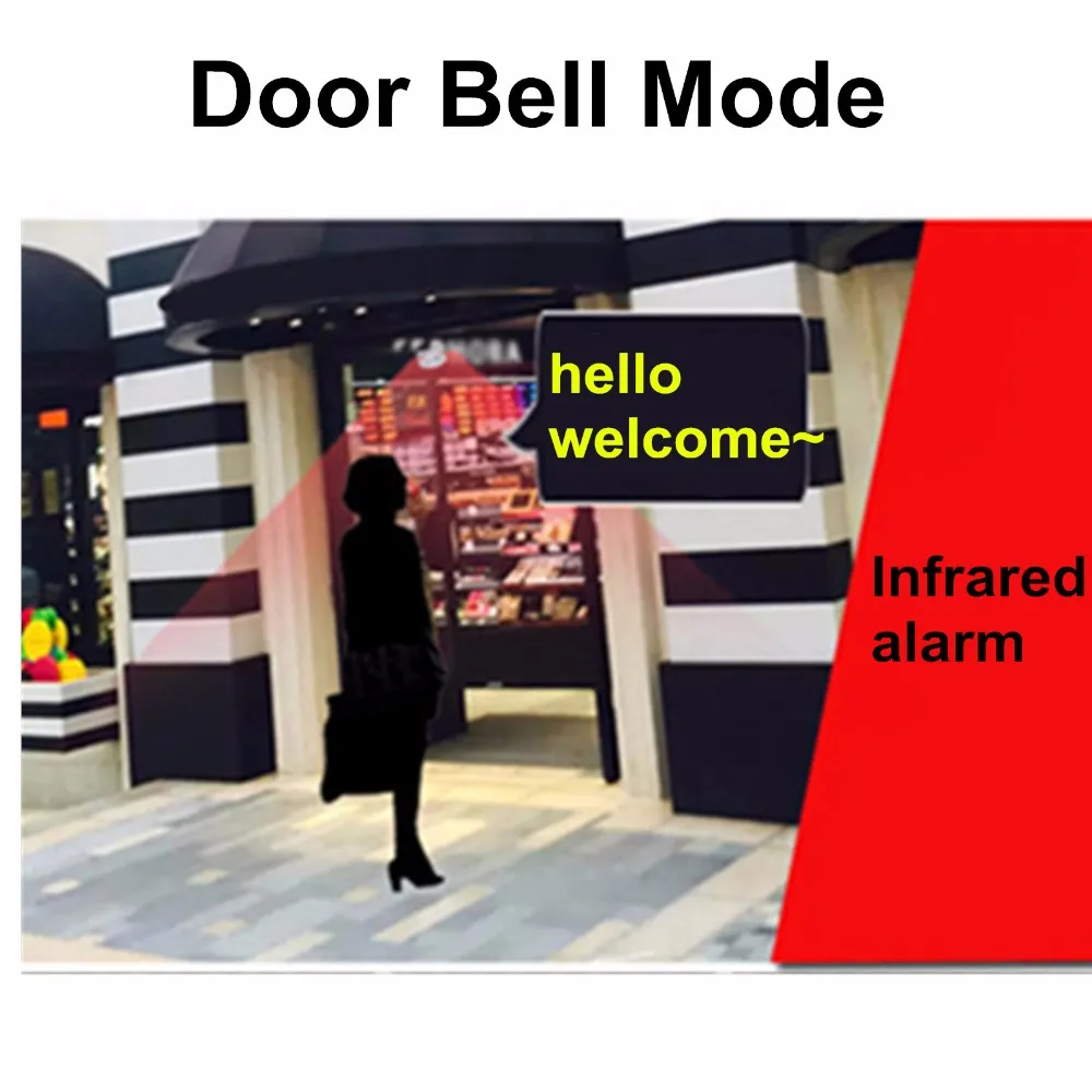 32 Songs Wireless Guest Welcome Chime Alarm Door Bell PIR Motion Sensor for Shop