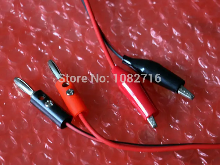 

1pcs / Article Alligator Clips Tip To Banana Plug Test Lead Wires Adapter Cable Connector cord for Multimeter Test 1 Meter