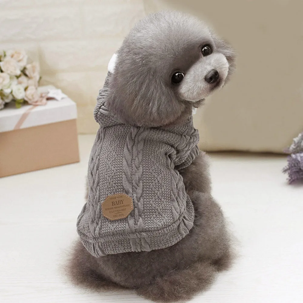 New Pet Dog Clothes Winter Warm Dog Sweater Coat Thicken Pet Clothing For Chihuahua Dogs Costume Hoodies Clothes Jacket chien